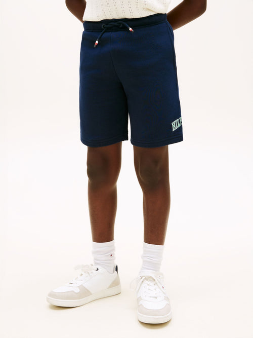 Tommy Hilfiger Blue Terry Wide Leg Sweat Shorts image 1