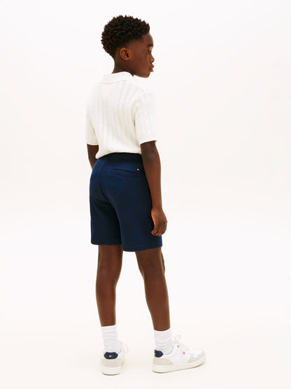 Dsiney Kidz - Tommy Hilfiger Blue Terry Wide Leg Sweat Shorts image 3