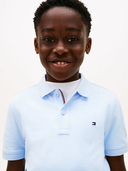 Dsiney Kidz - Tommy Hilfiger Sky Blue Essential Regular Fit Signature Polo Shirt image 4