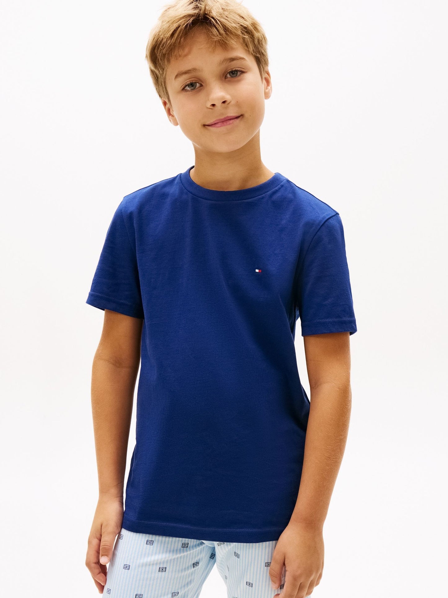 Tommy Hilfiger Blue Signature Crew Neck T-Shirts 2 Pack image 2