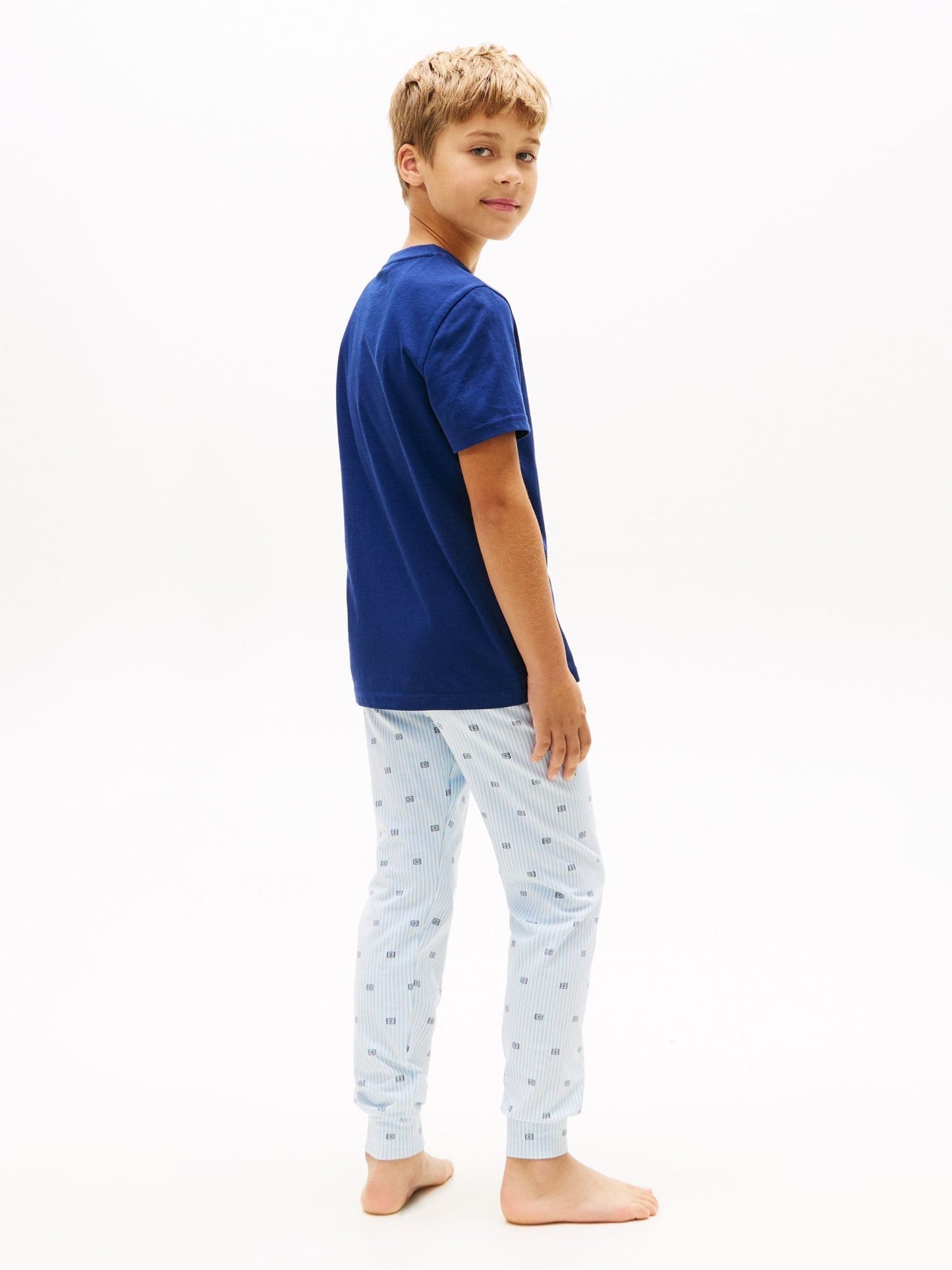Tommy Hilfiger Blue Signature Crew Neck T-Shirts 2 Pack image 5