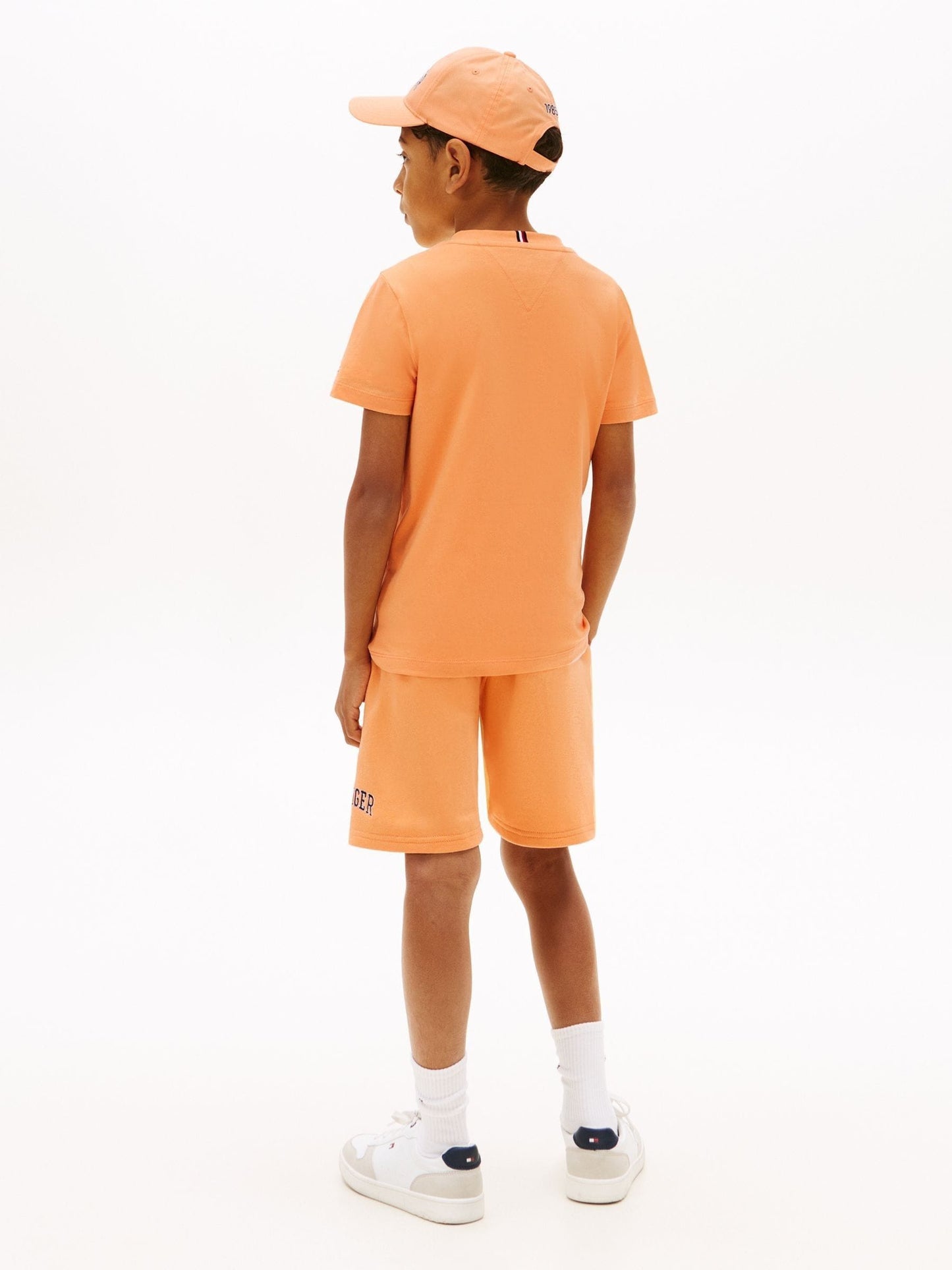 Tommy Hilfiger Orange Logo Crew Neck Jersey T-Shirt image 2