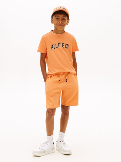 Tommy Hilfiger Orange Logo Crew Neck Jersey T-Shirt image 3