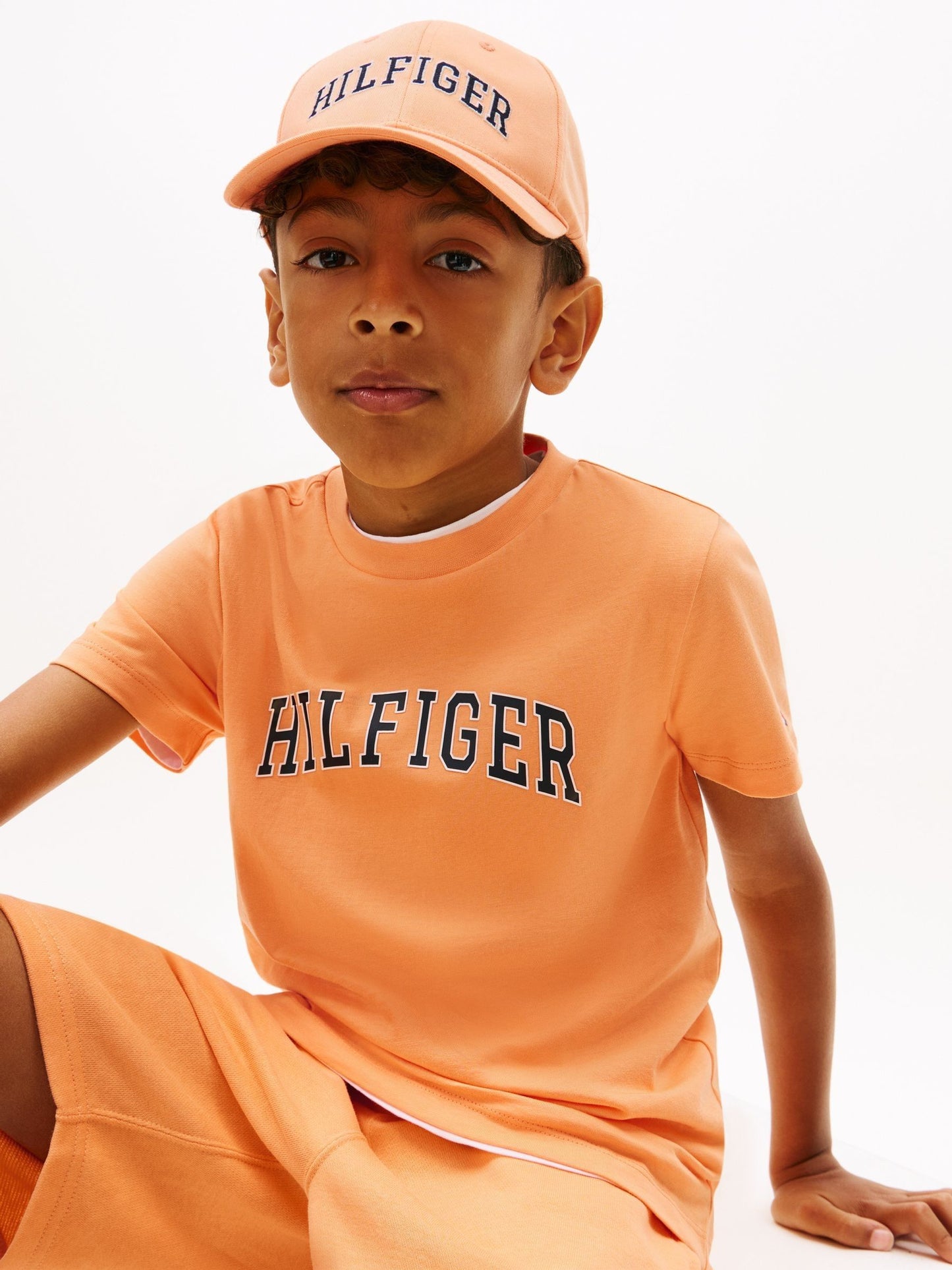 Tommy Hilfiger Orange Logo Crew Neck Jersey T-Shirt image 4