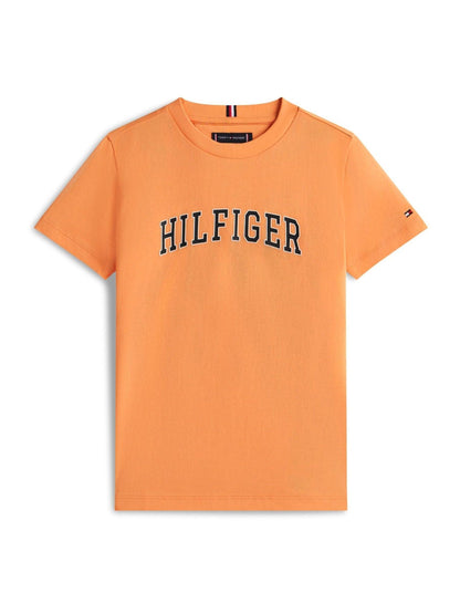 Tommy Hilfiger Orange Logo Crew Neck Jersey T-Shirt image 5