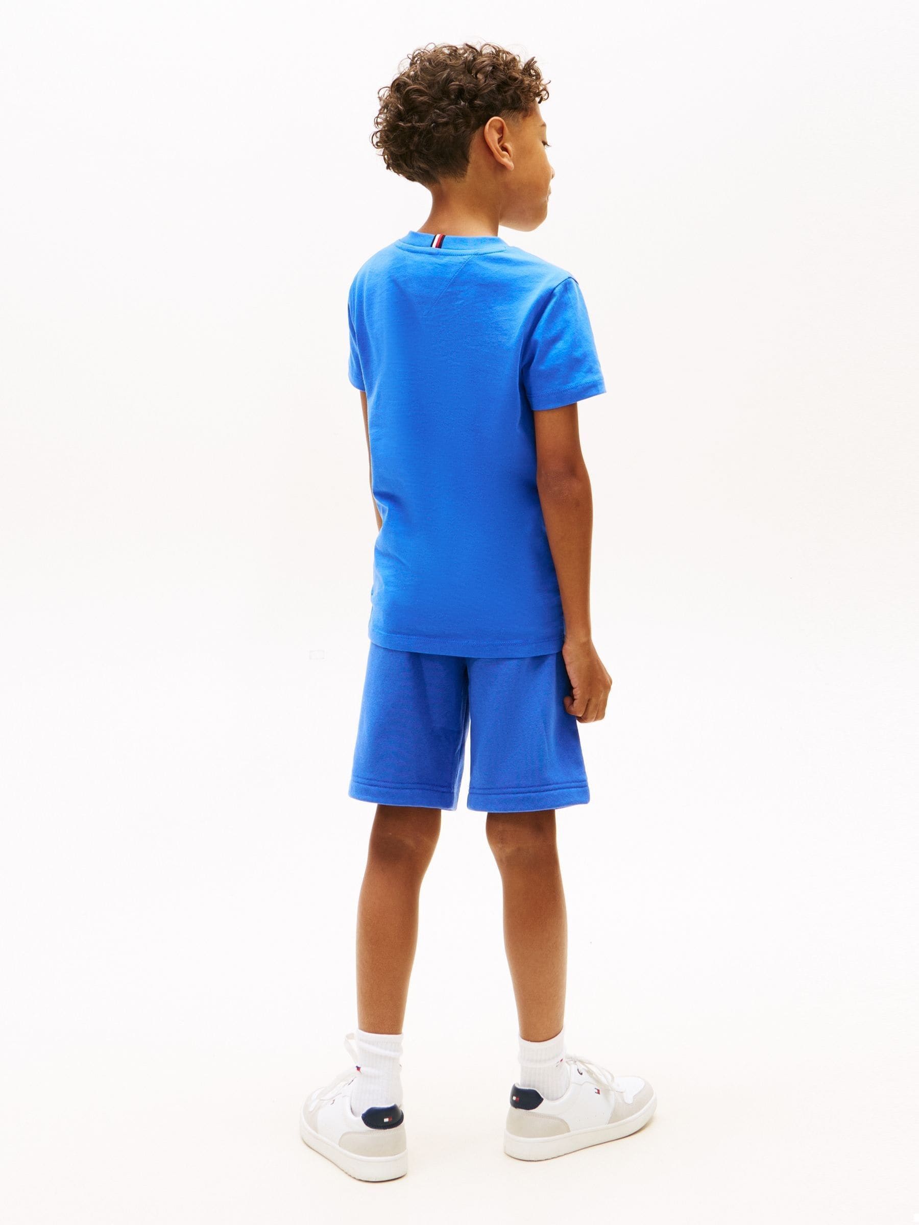 Tommy Hilfiger Blue Logo Crew Neck Jersey T-Shirt image 3