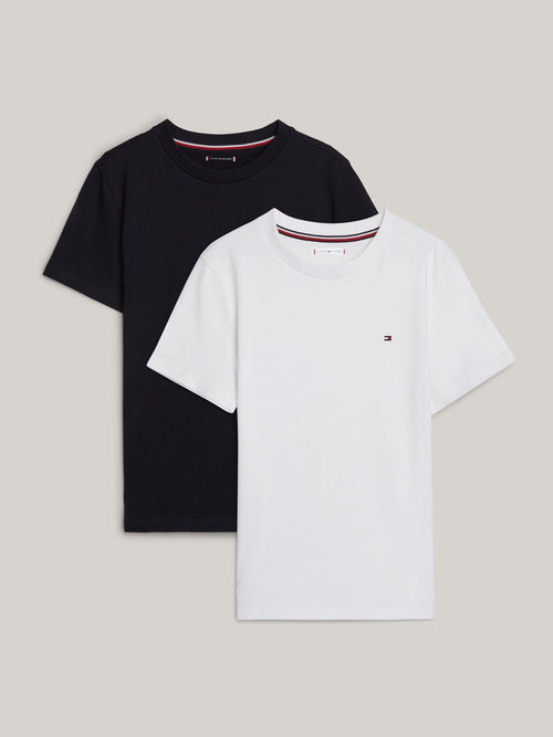 Tommy Hilfiger Black Signature Crew Neck T-Shirts 2 Pack image 1