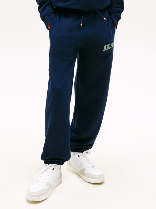 Tommy Hilfiger Blue Logo Embroidery Terry Joggers image 1