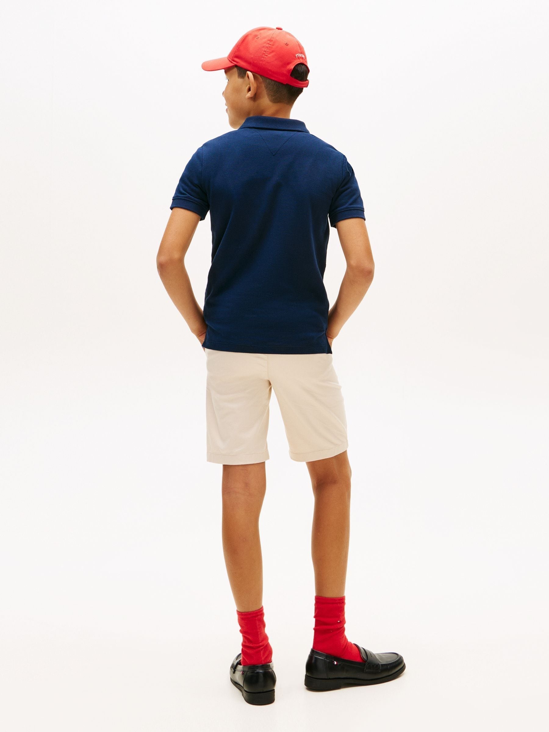 Dsiney Kidz - Tommy Hilfiger Blue Mini Colourblock Polo Shirt image 3