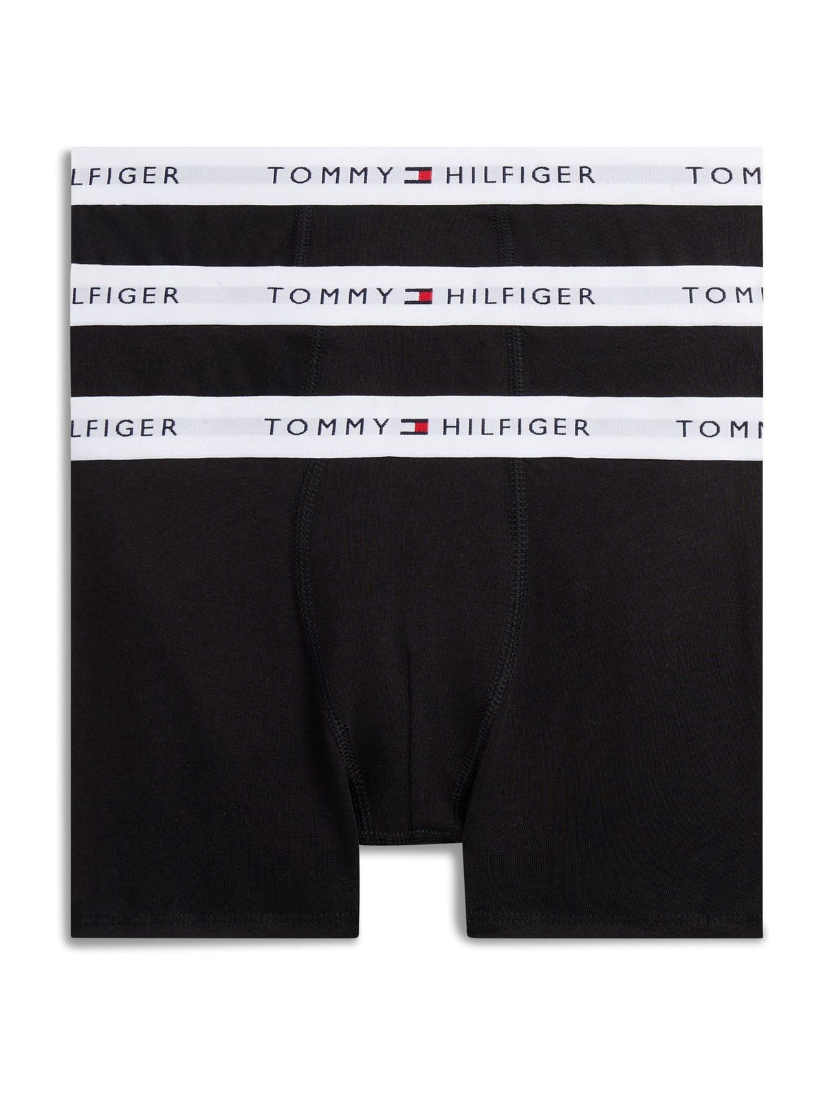 Dsiney Kidz - Tommy Hilfiger Black Signature Logo Waistband Trunks 3 Pack image 1