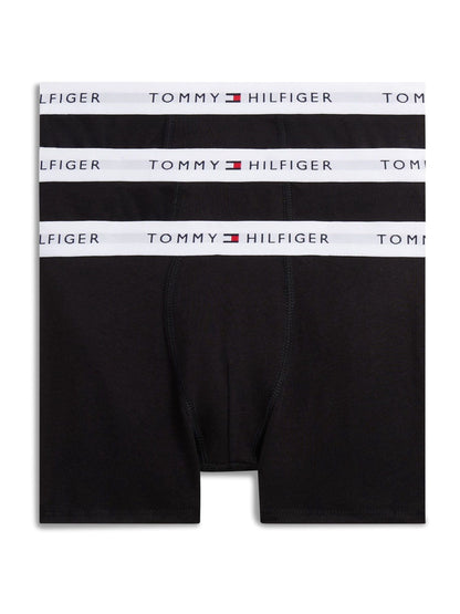Dsiney Kidz - Tommy Hilfiger Black Signature Logo Waistband Trunks 3 Pack image 1