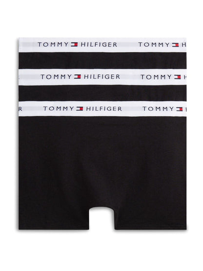 Dsiney Kidz - Tommy Hilfiger Black Signature Logo Waistband Trunks 3 Pack image 2