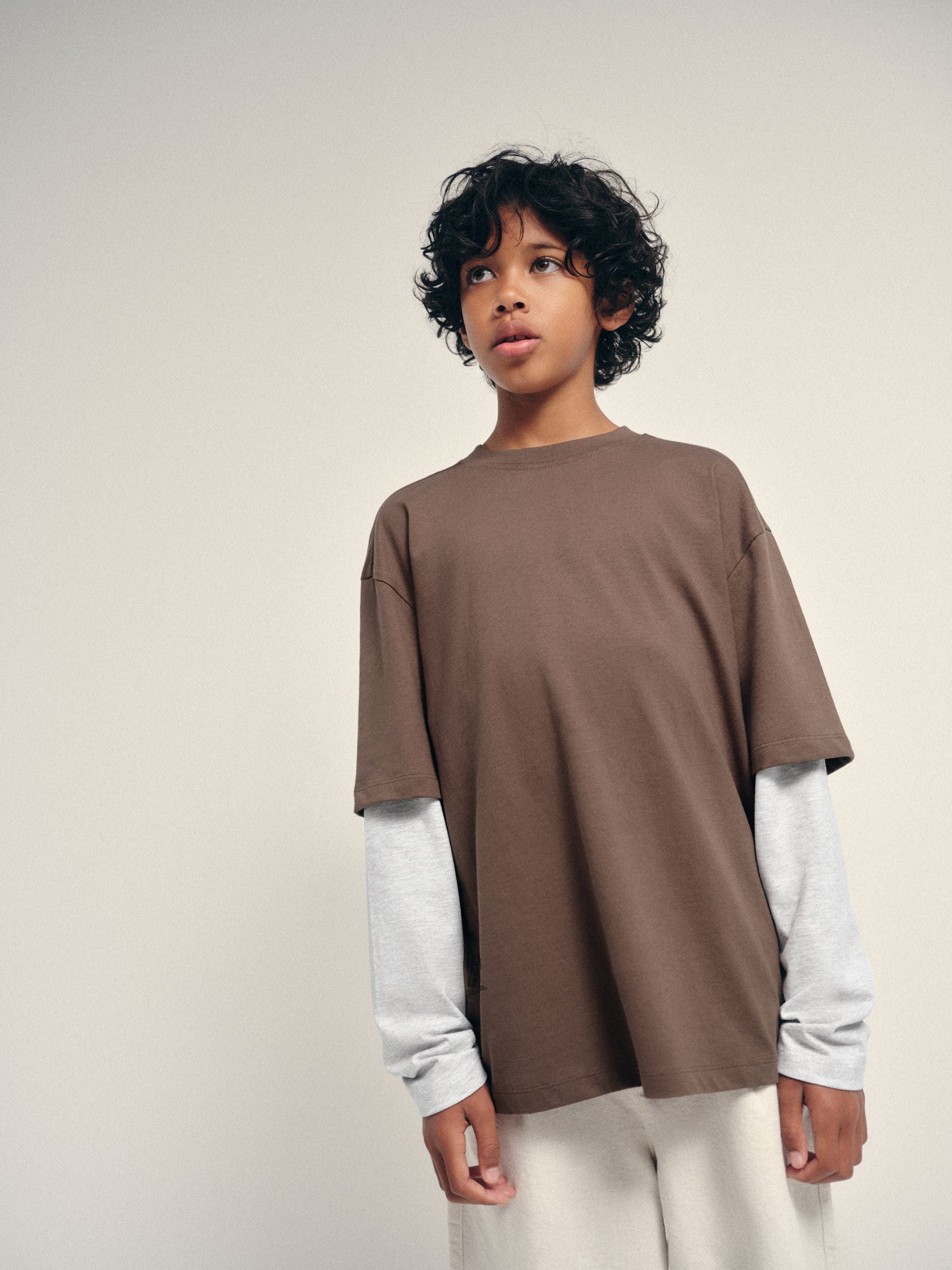 Dsiney Kidz - The Set 2 Pack Long Sleeve Mock Layer T-Shirts Brown image 4