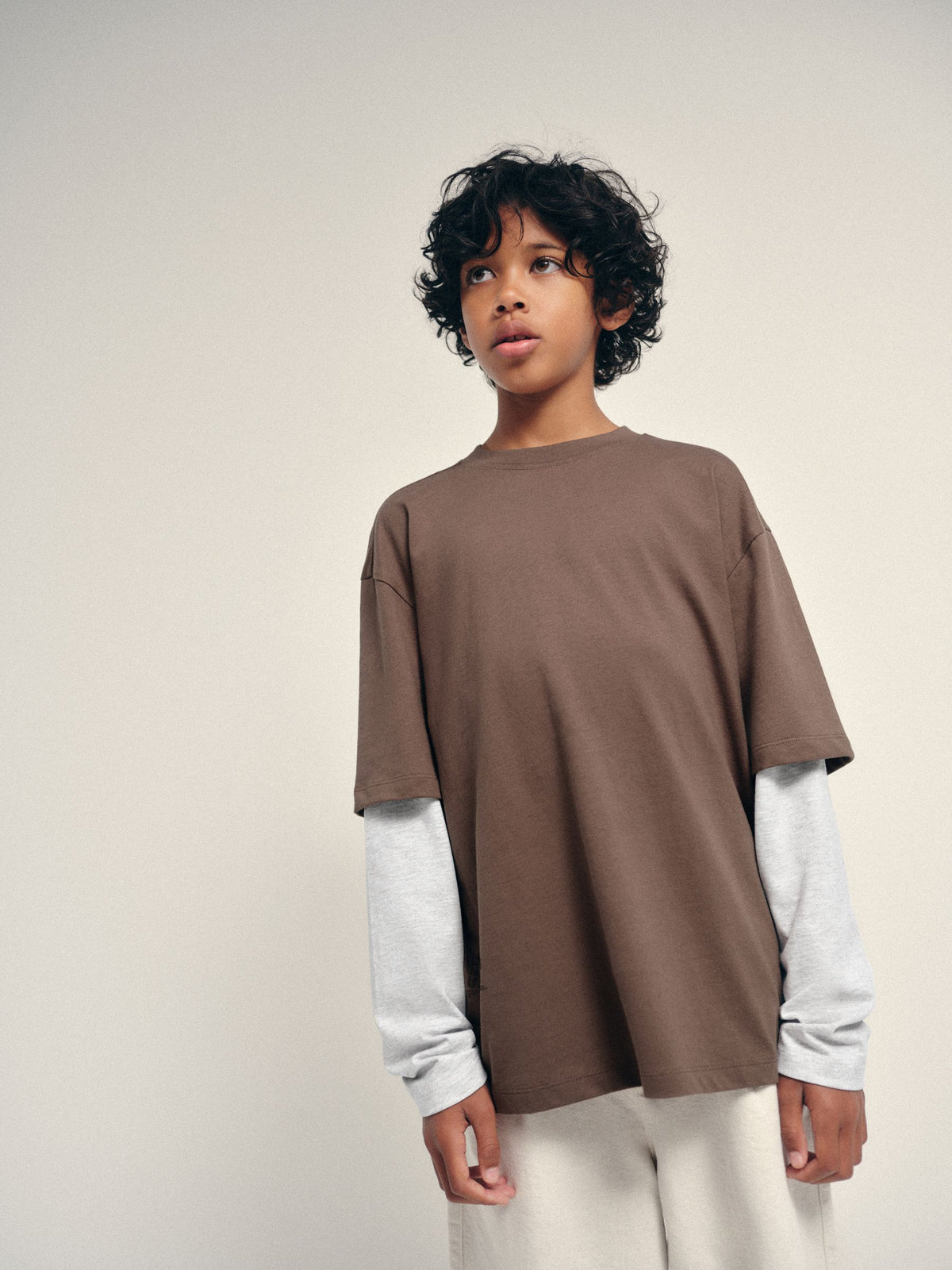 Dsiney Kidz - The Set 2 Pack Long Sleeve Mock Layer T-Shirts Brown image 4