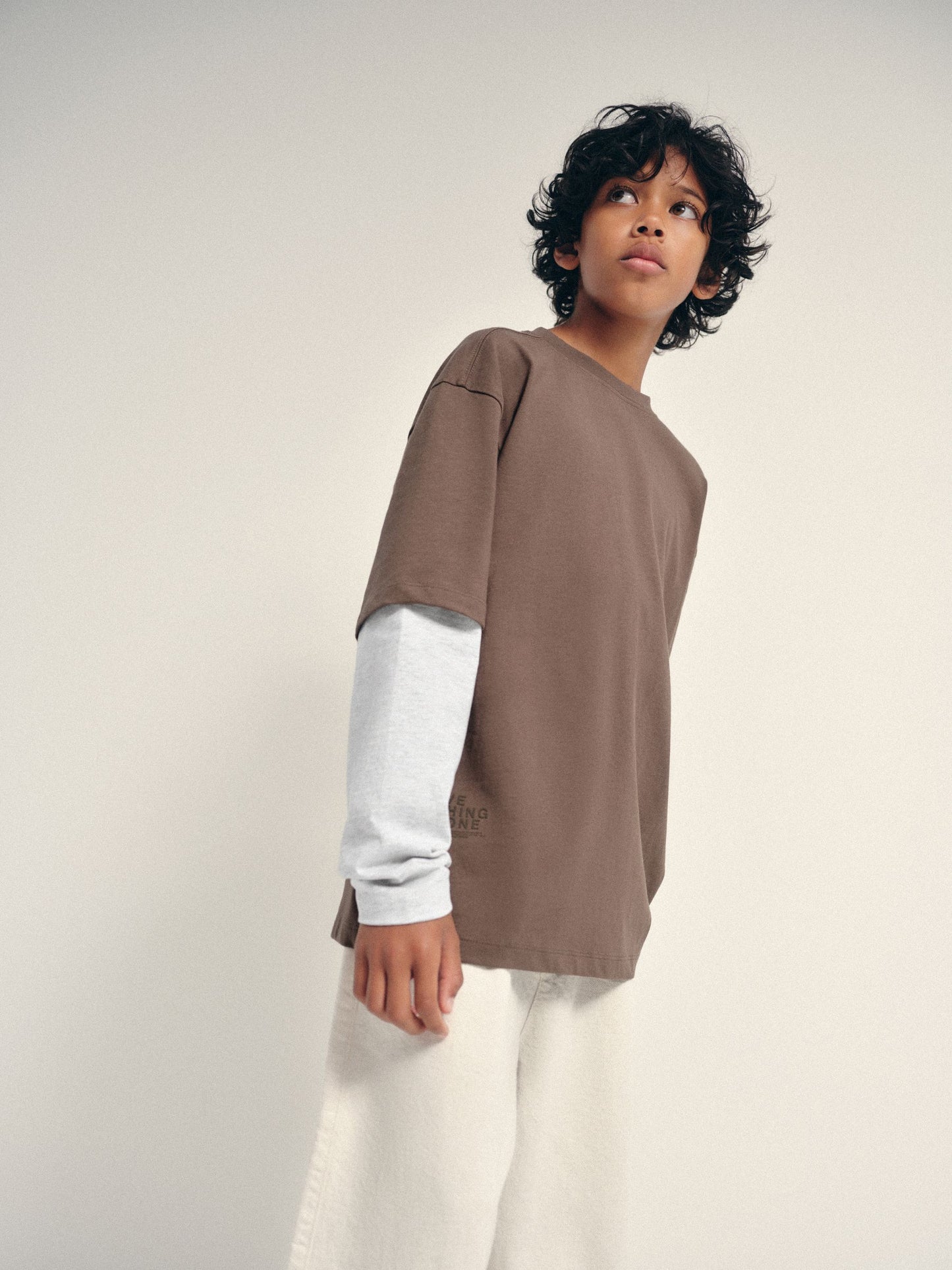 Dsiney Kidz - The Set 2 Pack Long Sleeve Mock Layer T-Shirts Brown image 7
