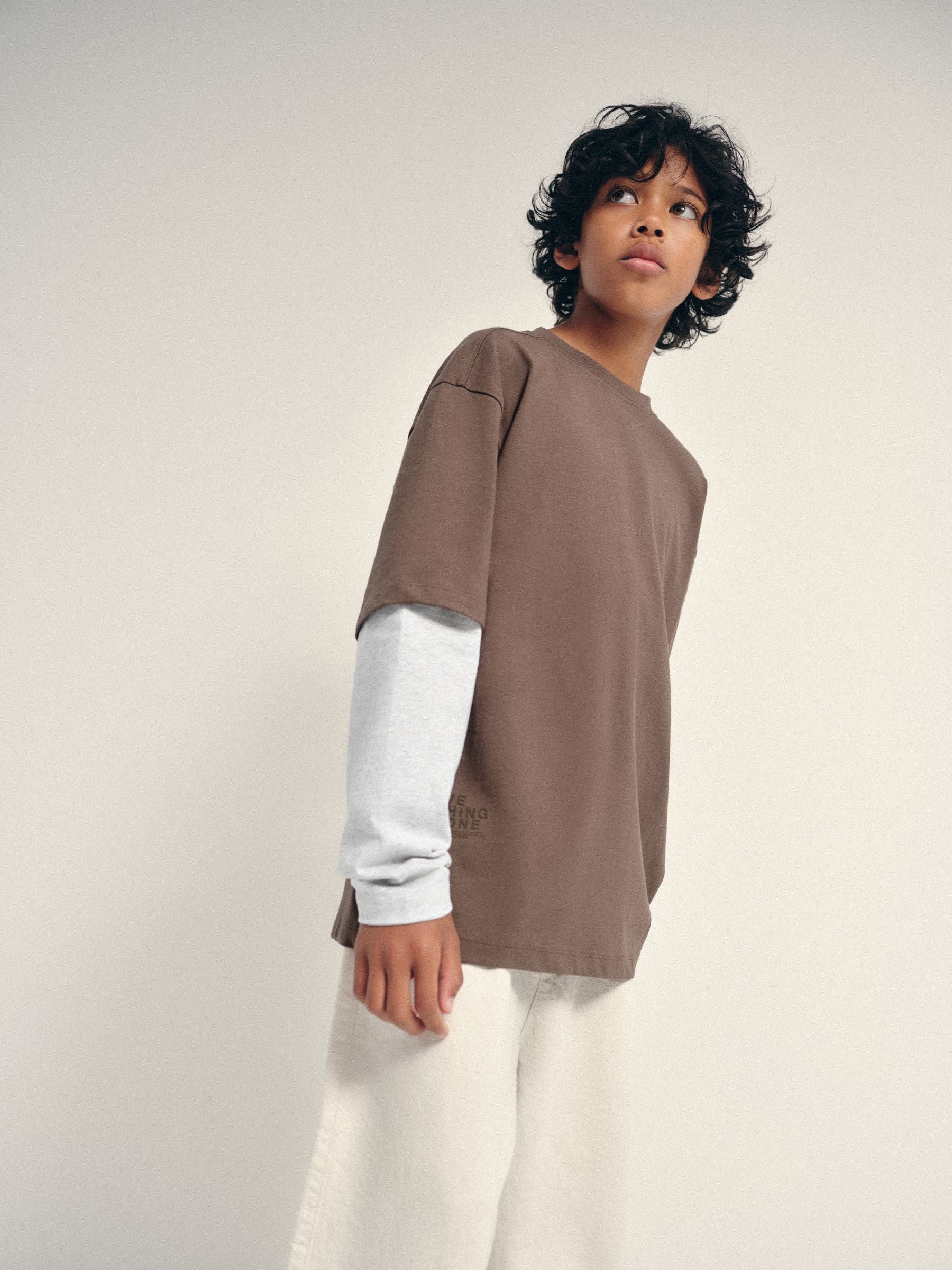 Dsiney Kidz - The Set 2 Pack Long Sleeve Mock Layer T-Shirts Brown image 7