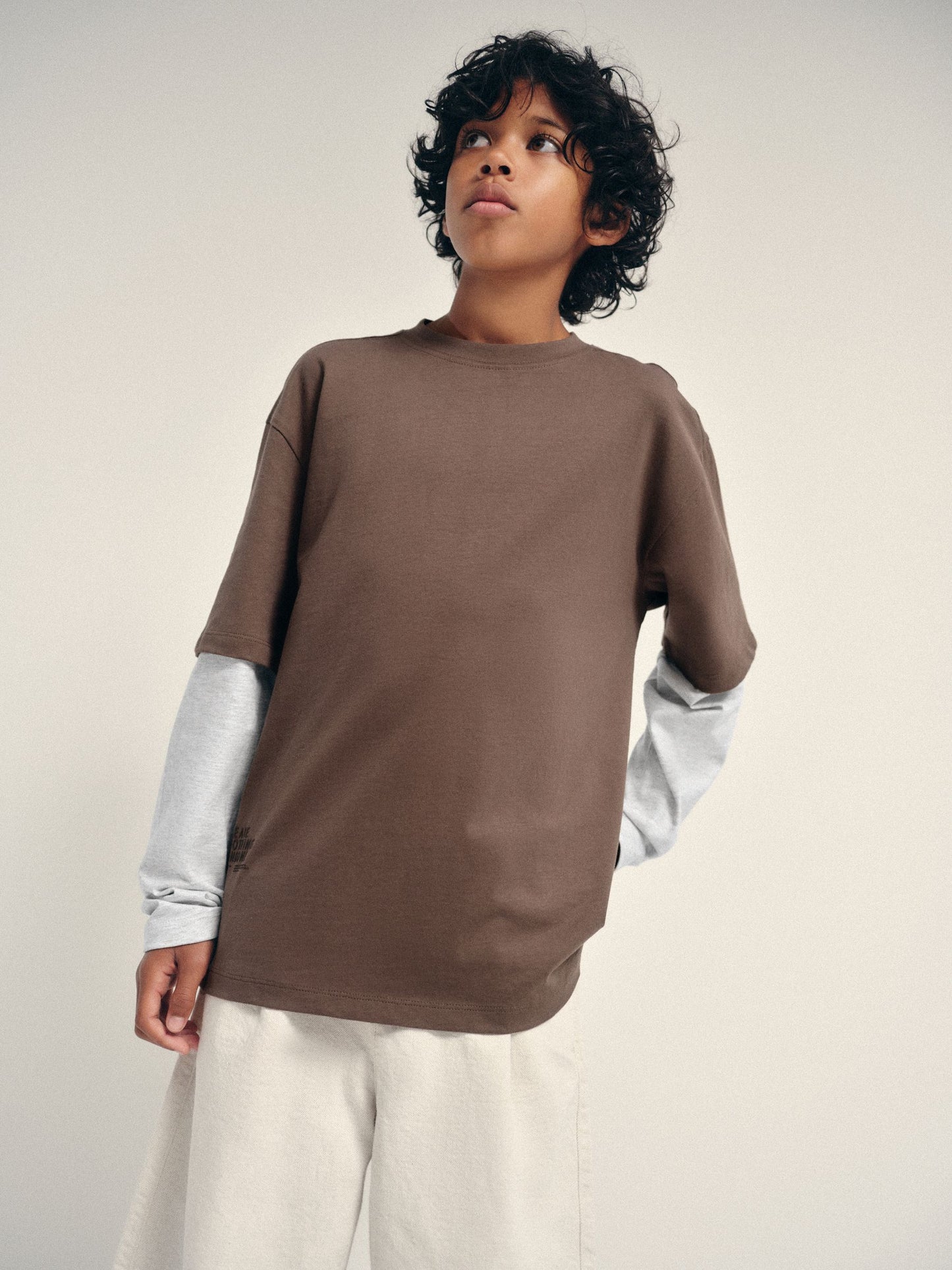 Dsiney Kidz - The Set 2 Pack Long Sleeve Mock Layer T-Shirts Brown image 8