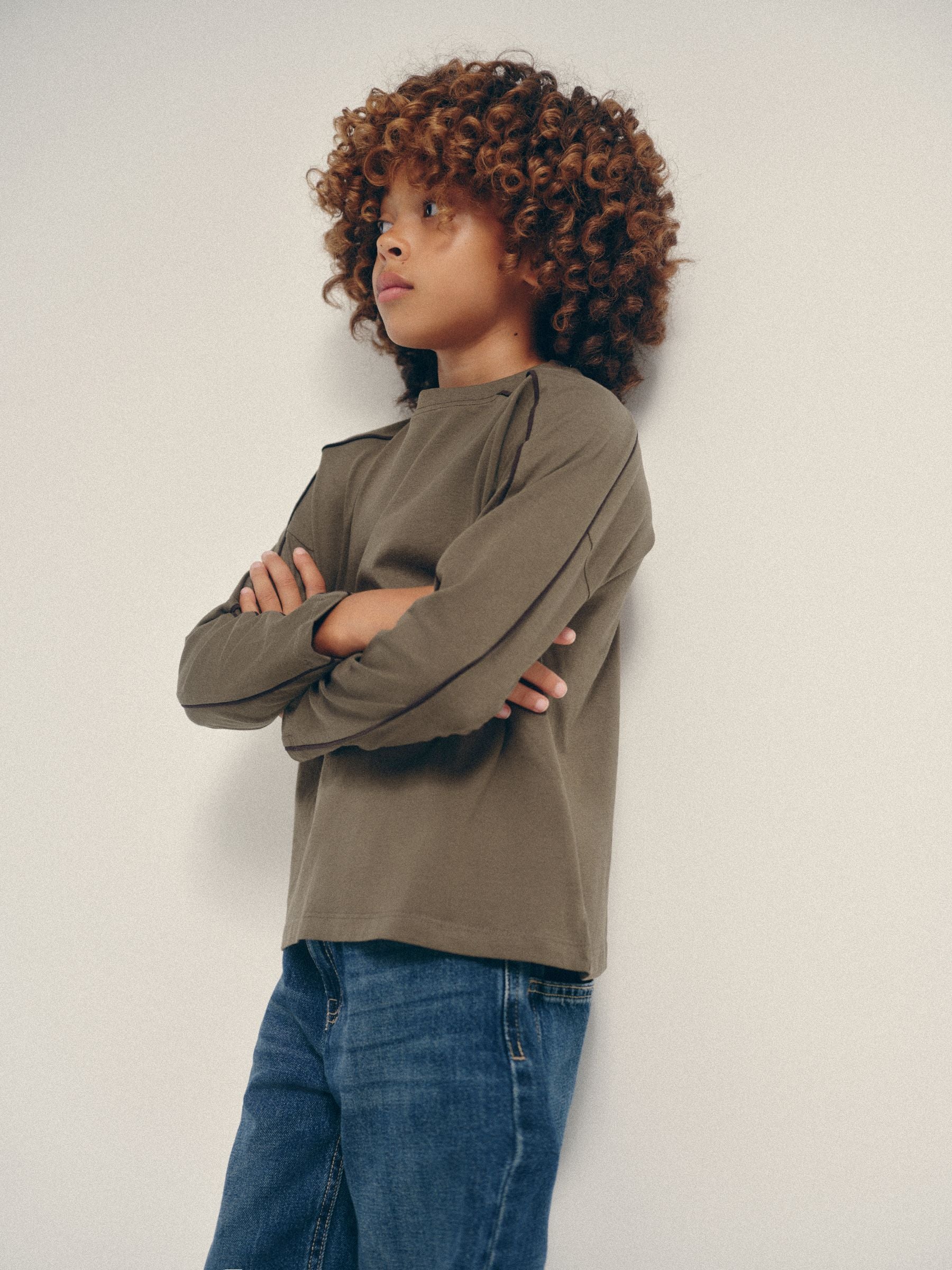 Dsiney Kidz - The Set 4 Pack Long Sleeve Piped T-Shirt Black/Green image 3