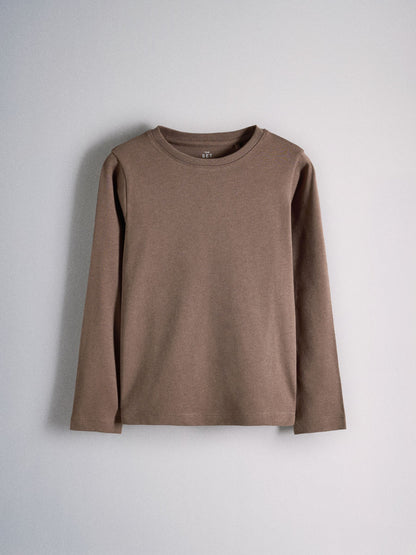 Dsiney Kidz - The Set 5 Pack Long Sleeve T-Shirts Brown/Cream image 4