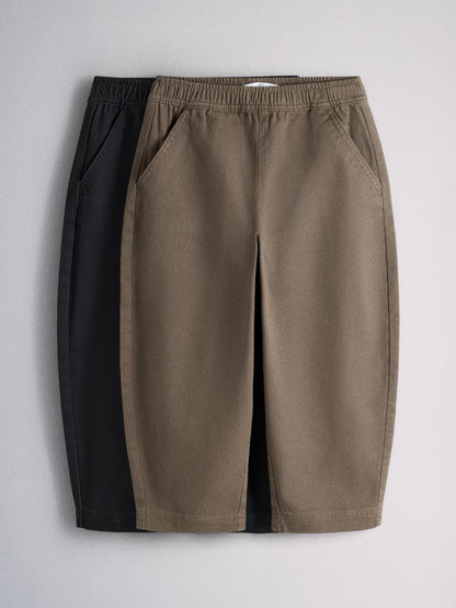 The Set 2 Pack Barrel Trousers Black - image 1