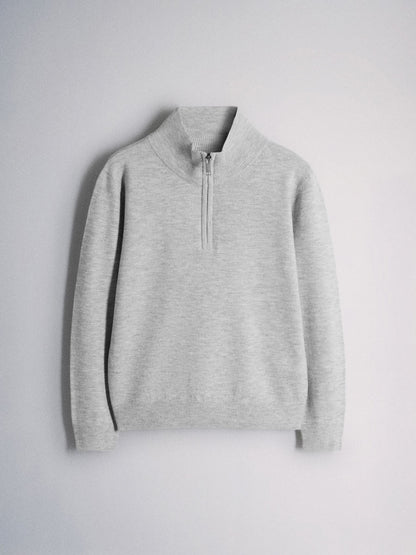 The Set 2 Pack Longsleeve Zip Neck Jumpers Navy/Grey - image 2