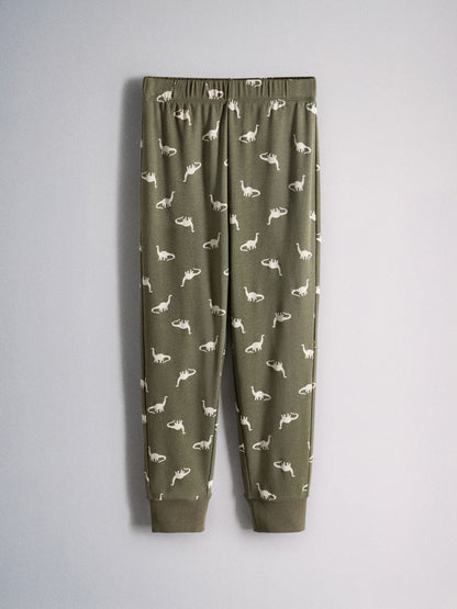 The Set 5 Pack Dino Snuggle Fit Pyjamas Green/Ecru - image 11