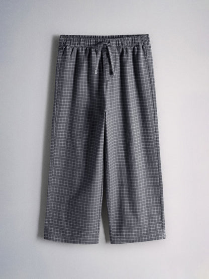 The Set 2 Pack Short Sleeve Long Check Bottom Pyjamas Grey - image 6