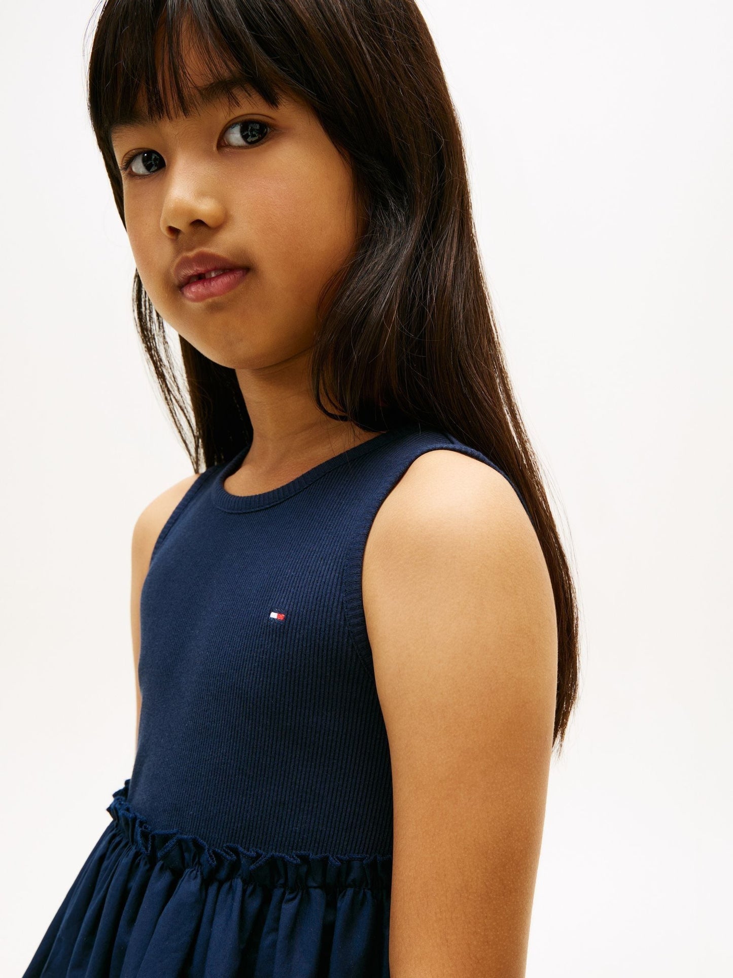 Tommy Hilfiger Blue Broderie Anglaise Sleeveless Dress image 3