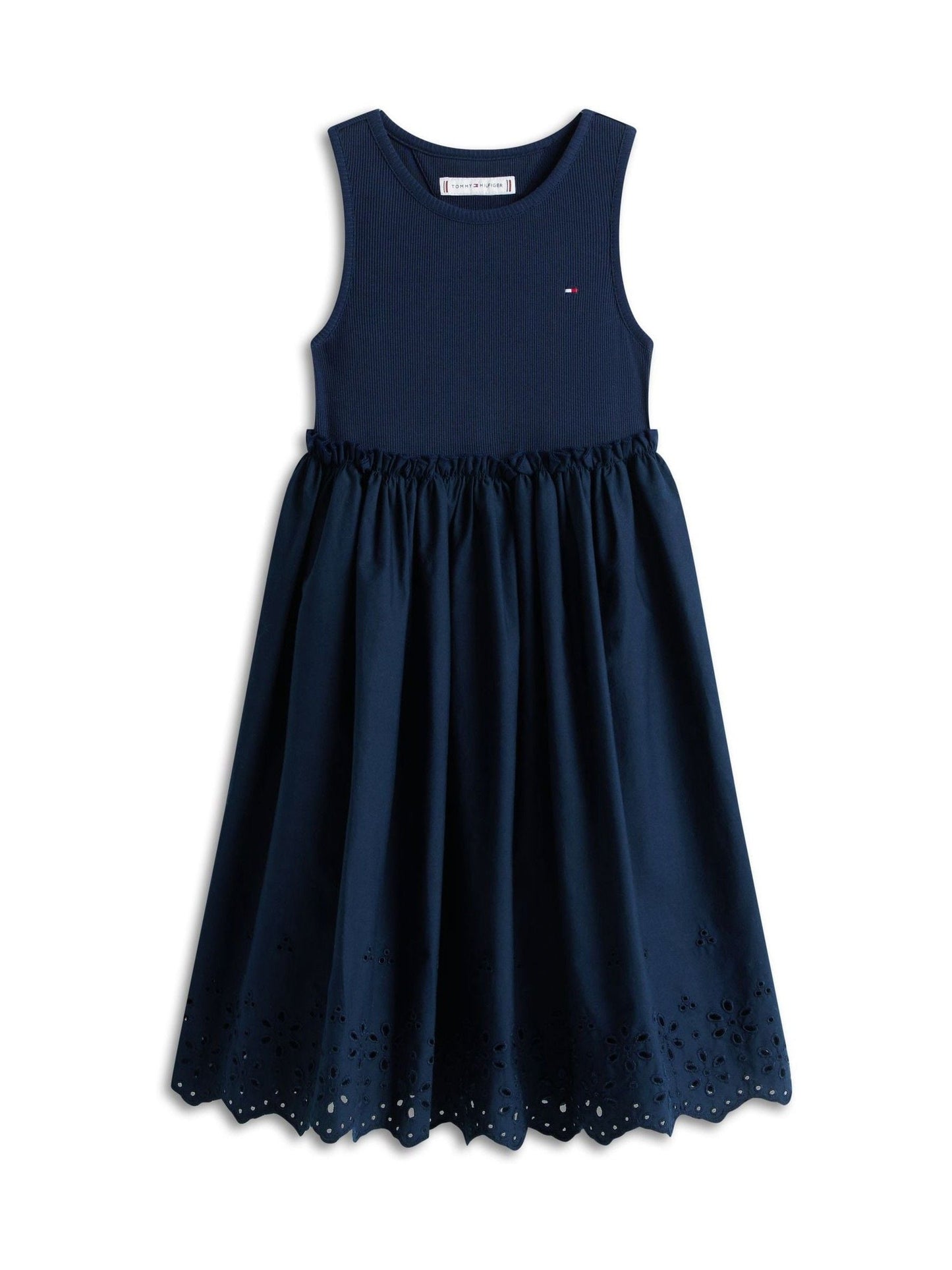 Tommy Hilfiger Blue Broderie Anglaise Sleeveless Dress image 5