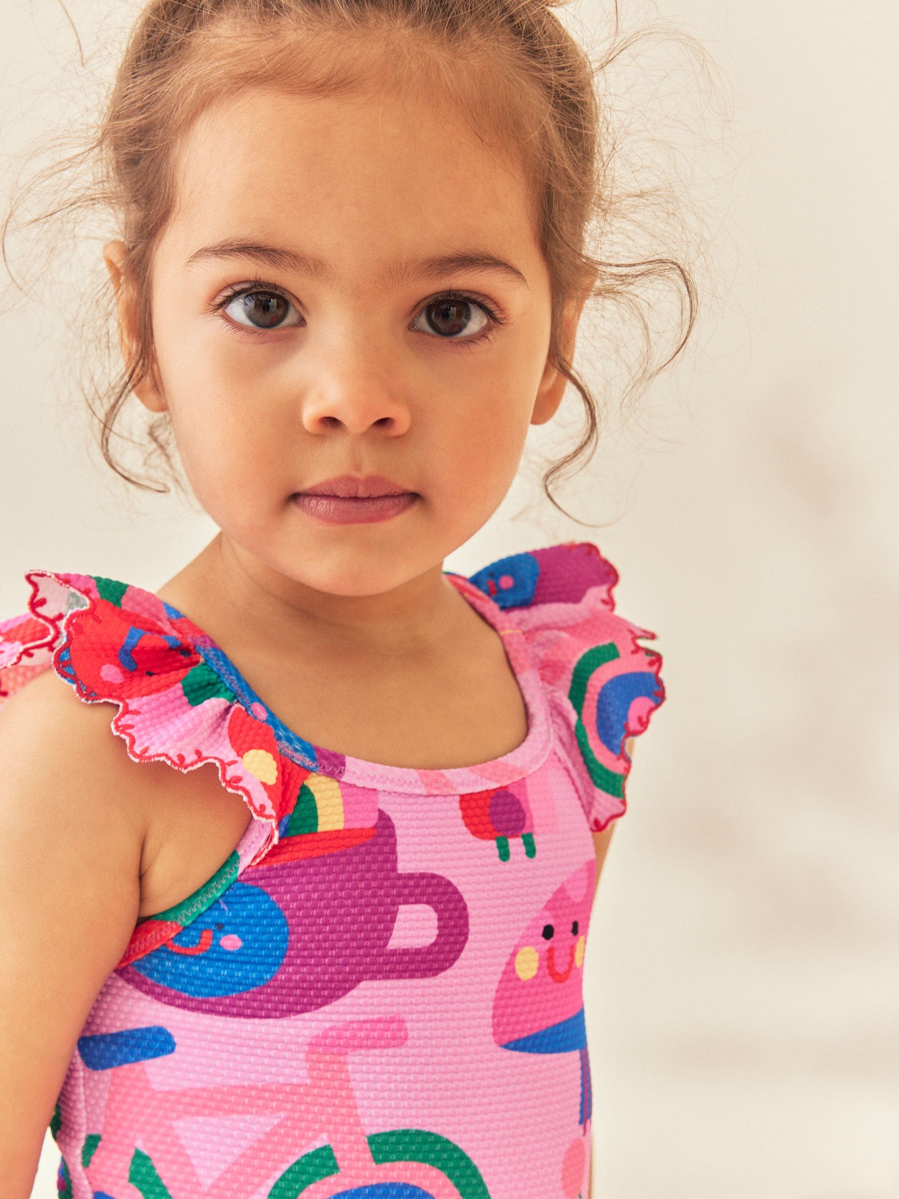 Pink Character Stampy Frill Swimsuit (3mths-7yrs) image 4
