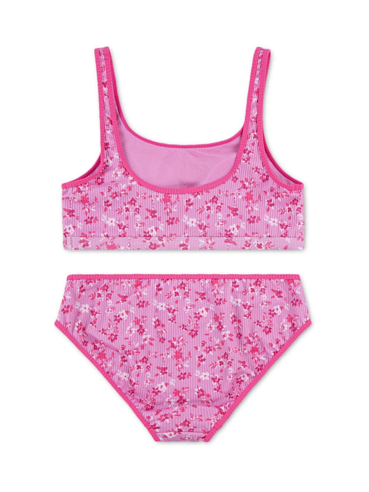 Abercrombie & Fitch Pink Floral Print Scoop Neck Bikini image 2