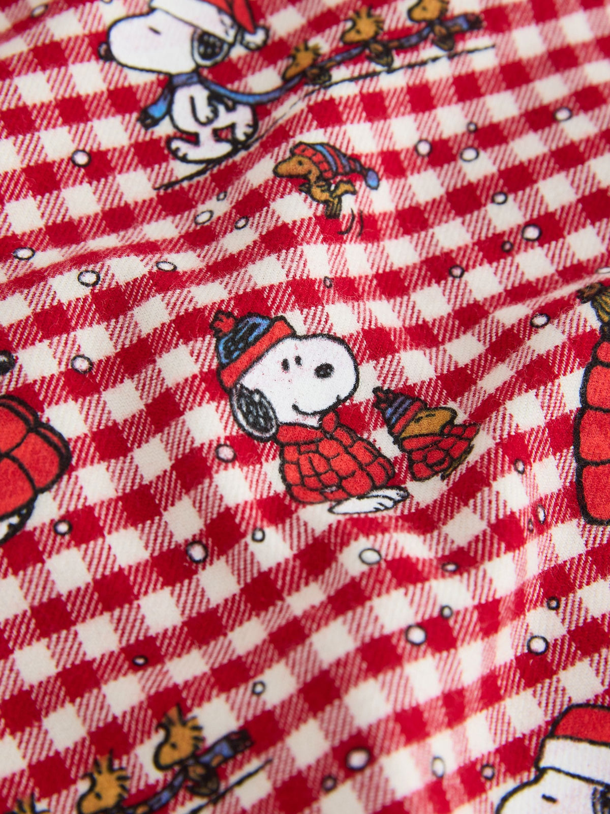 Red Snoopy Matching Family Christmas Flannel Button Through Pyjamas - image 6