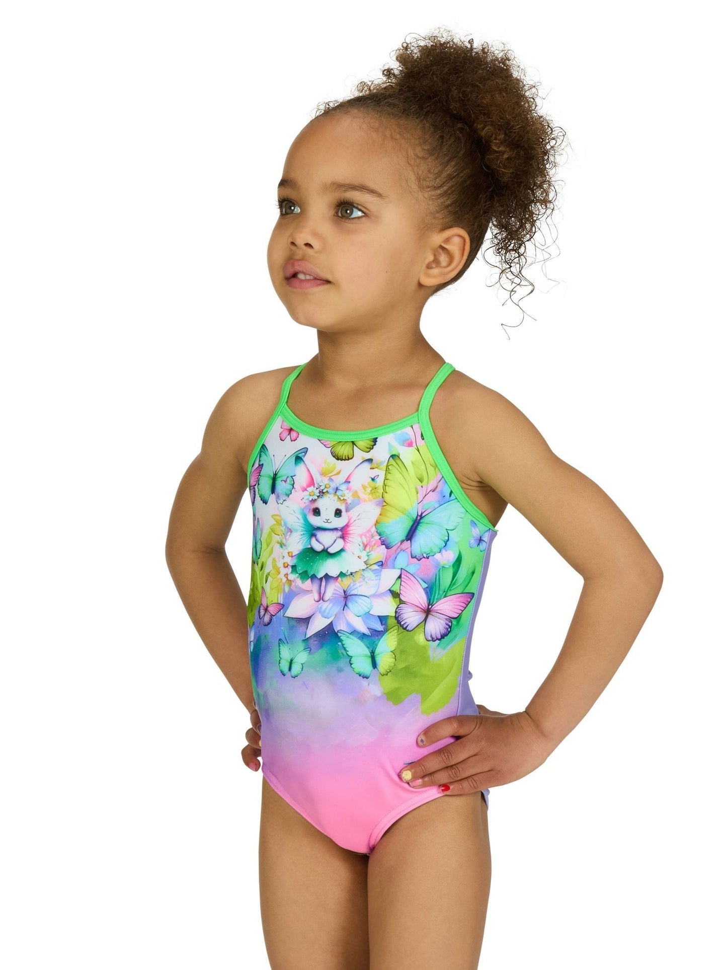 Zoggs Pink Cross-Back Swimsuit image 2