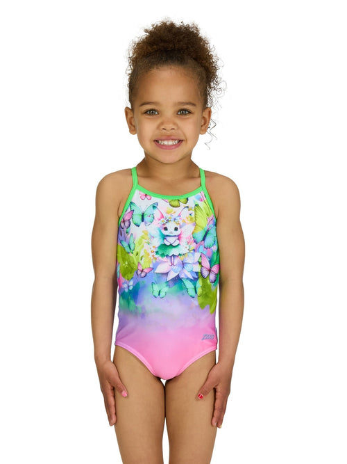 Zoggs Pink Cross-Back Swimsuit image 1