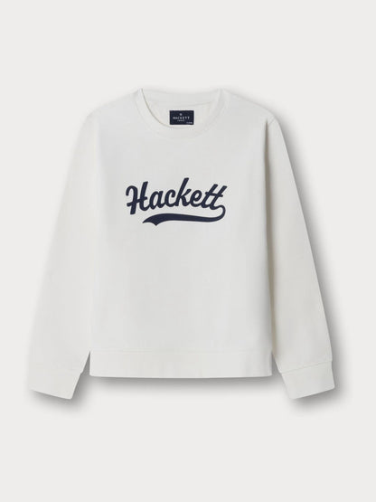 Dsiney Kidz - Hackett White Logo Crew Neck Sweatshirt image 1