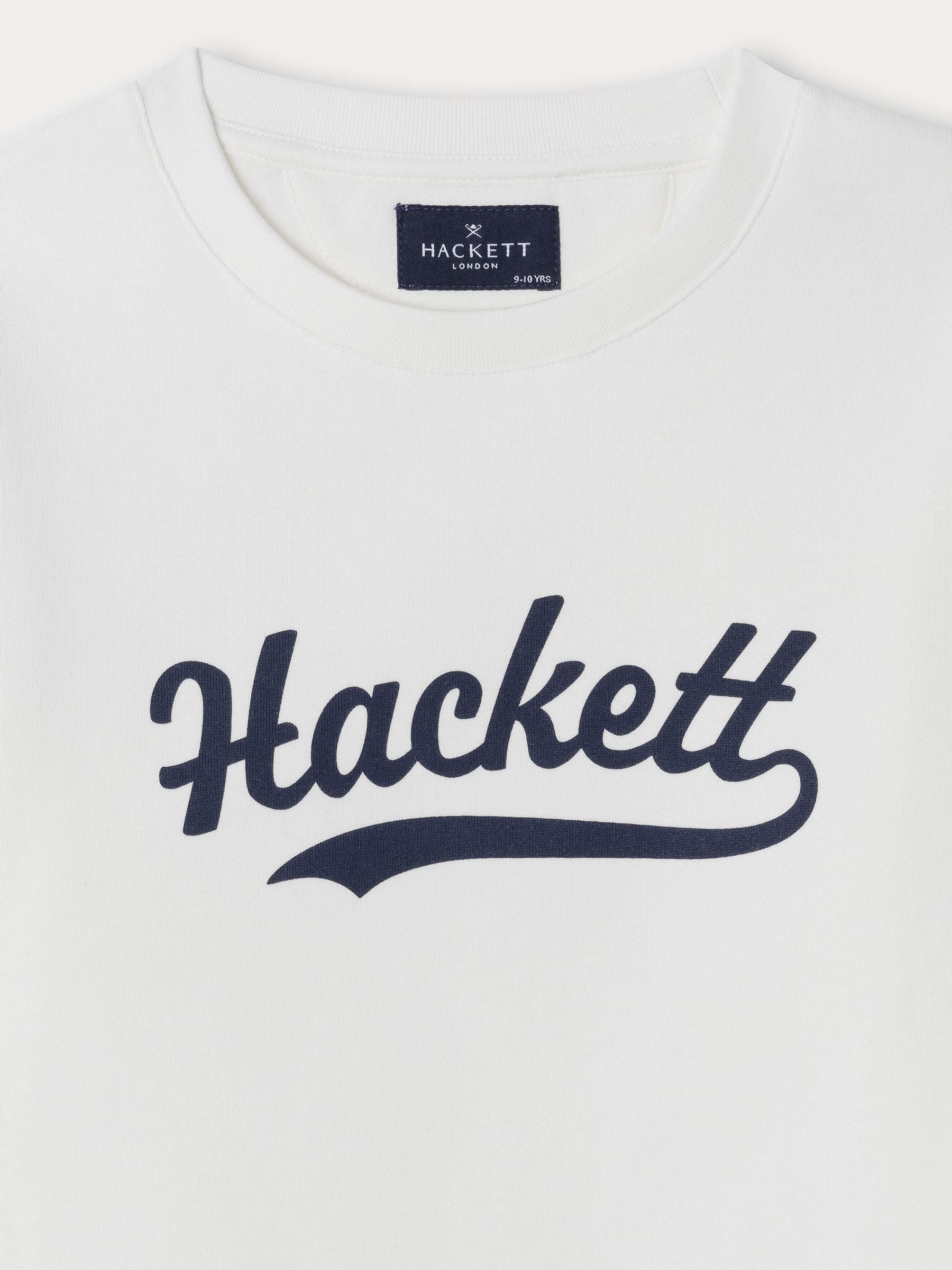 Dsiney Kidz - Hackett White Logo Crew Neck Sweatshirt image 3