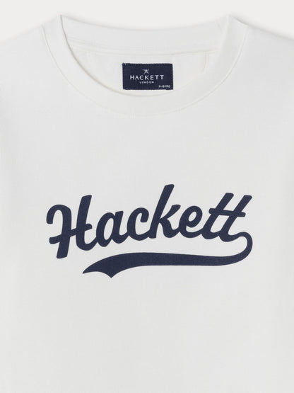 Dsiney Kidz - Hackett White Logo Crew Neck Sweatshirt image 3