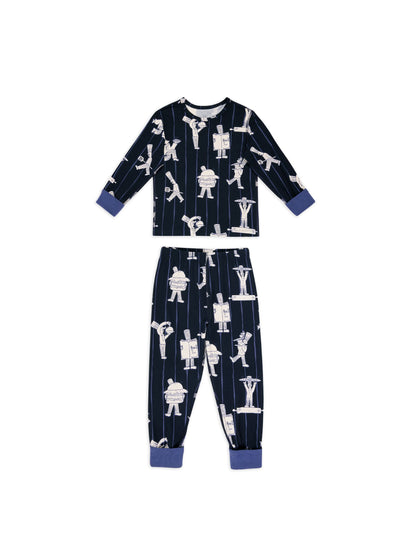 Chelsea Peers Blue Kids Chef Stripe Long Pyjamas Set Age 1-12 Years - image 1