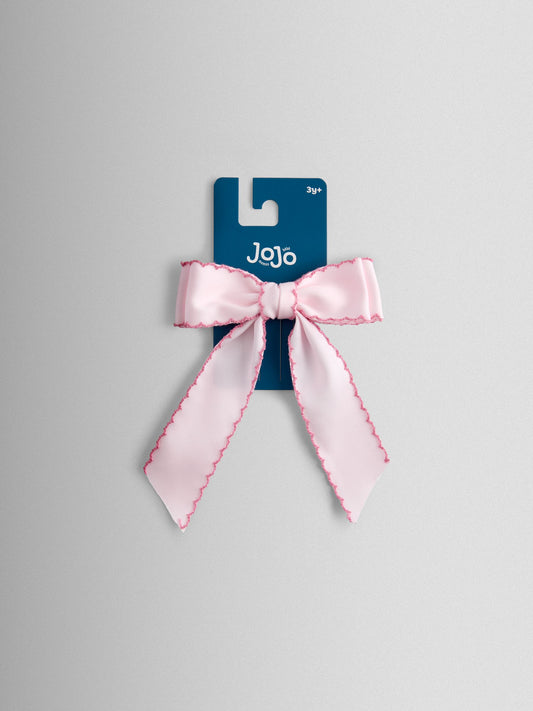 JoJo Maman Bébé Bright Pink Large Bow Clip image 1