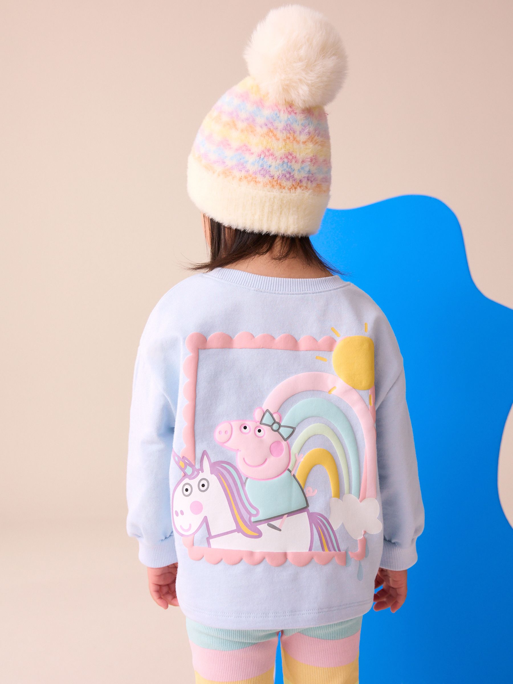 Rainbow Peppa Pig Long Sleeve Top and Flare Set (6mths-7yrs) image 3