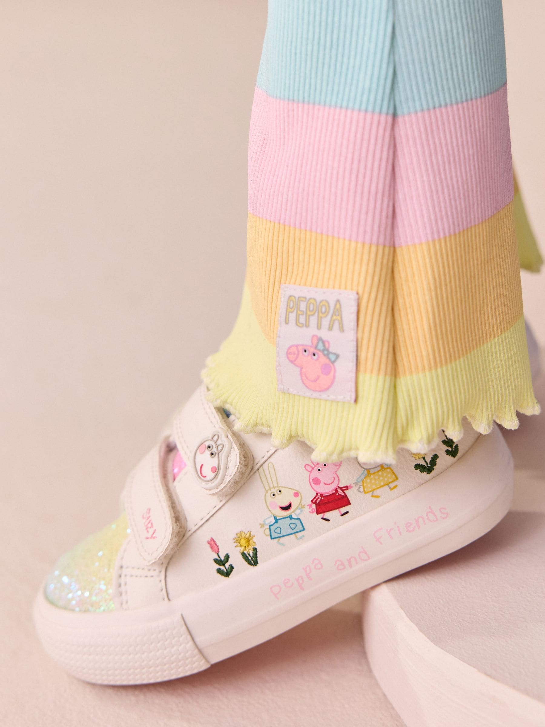Rainbow Peppa Pig Long Sleeve Top and Flare Set (6mths-7yrs) image 4