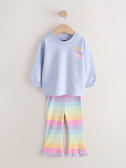 Rainbow Peppa Pig Long Sleeve Top and Flare Set (6mths-7yrs) image 5