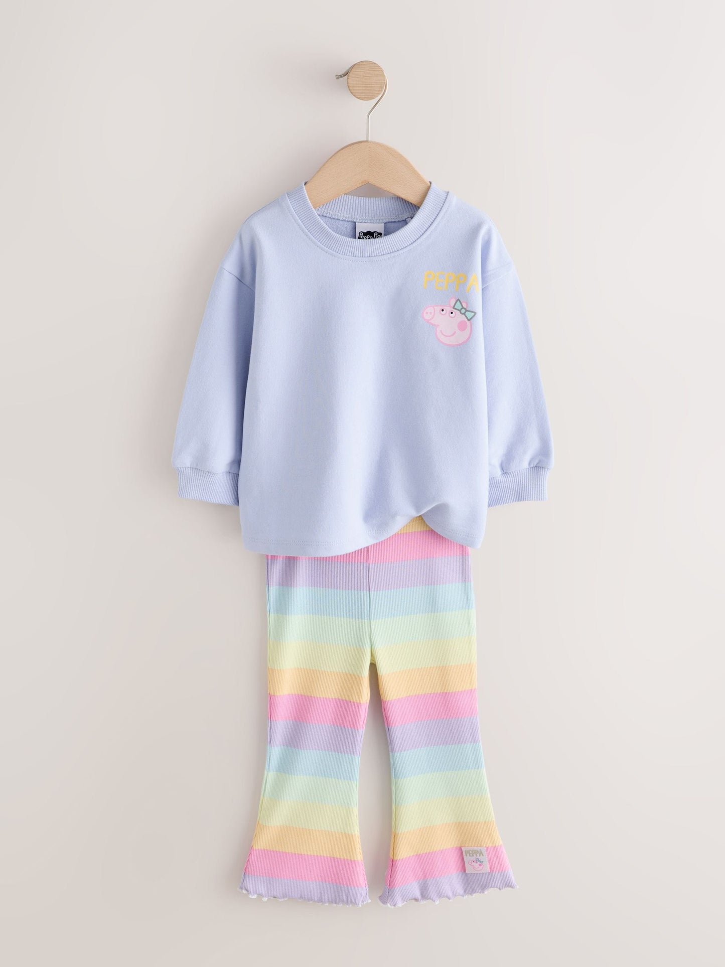 Rainbow Peppa Pig Long Sleeve Top and Flare Set (6mths-7yrs) image 6