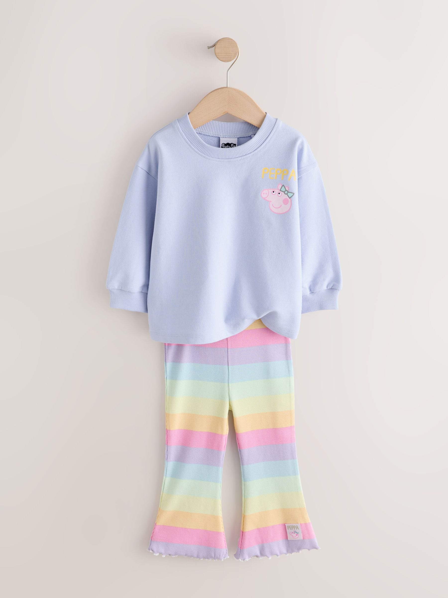 Rainbow Peppa Pig Long Sleeve Top and Flare Set (6mths-7yrs) image 6