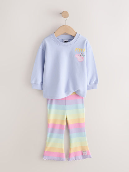 Rainbow Peppa Pig Long Sleeve Top and Flare Set (6mths-7yrs) image 6