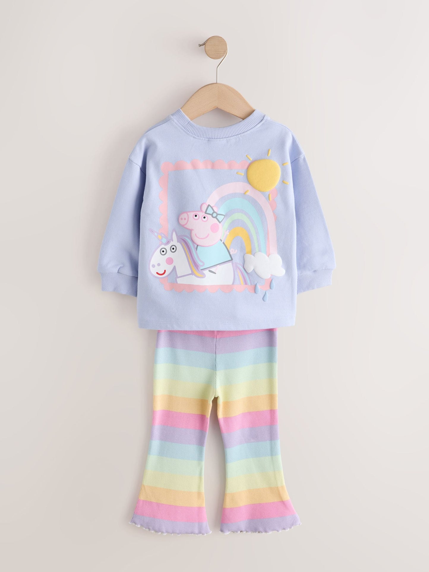 Rainbow Peppa Pig Long Sleeve Top and Flare Set (6mths-7yrs) image 7