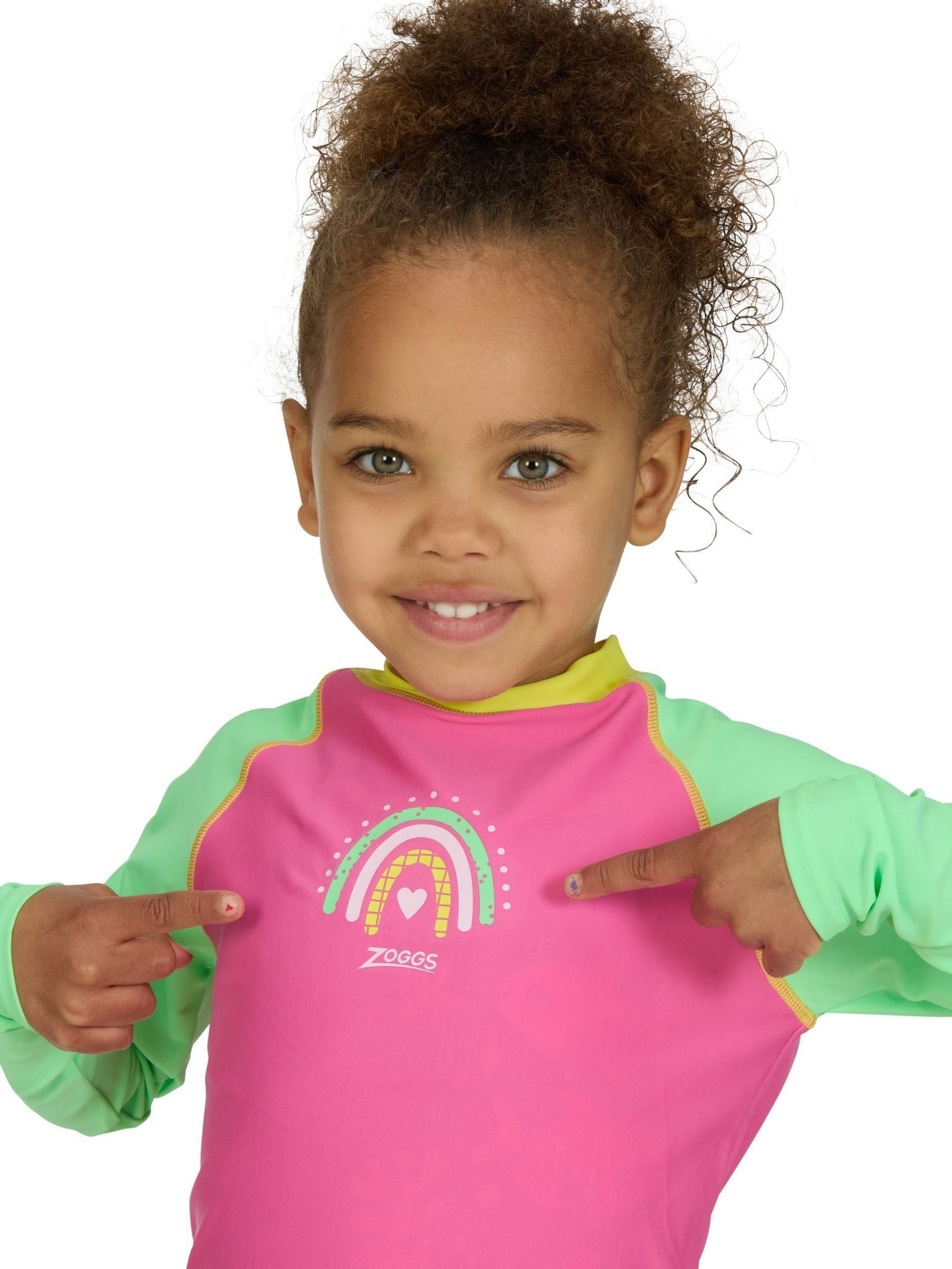 Zoggs Pink Long Sleeve Zip Sun Top image 5