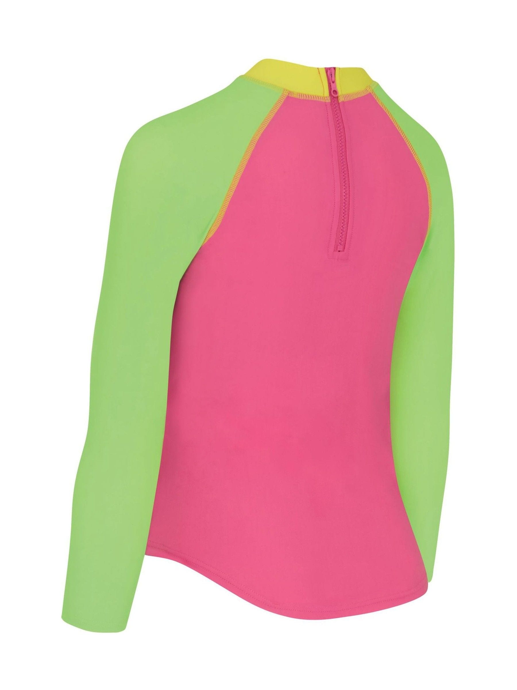 Zoggs Pink Long Sleeve Zip Sun Top image 6