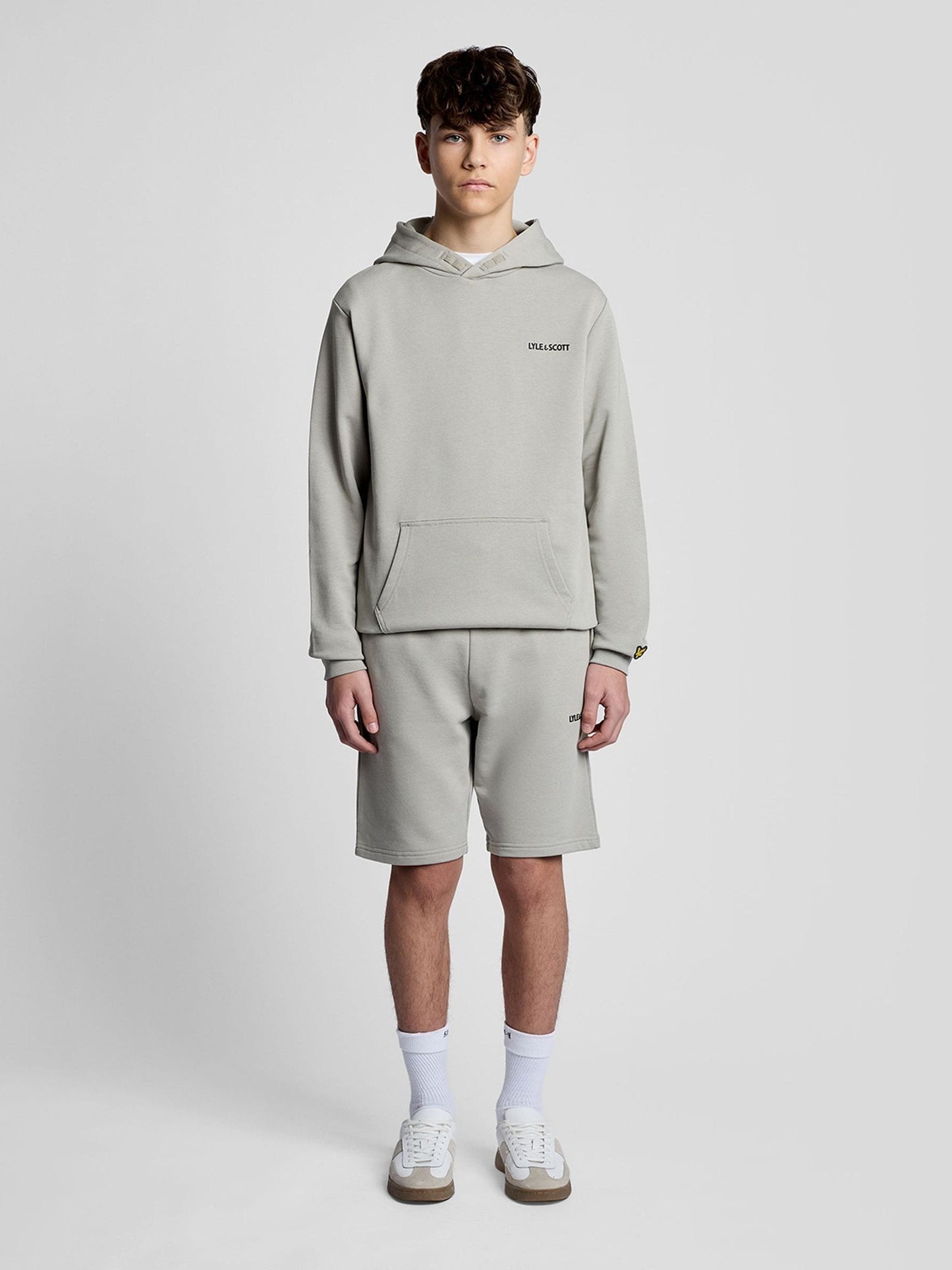 Dsiney Kidz - Lyle & Scott Grey Logo Print Hoodie image 2