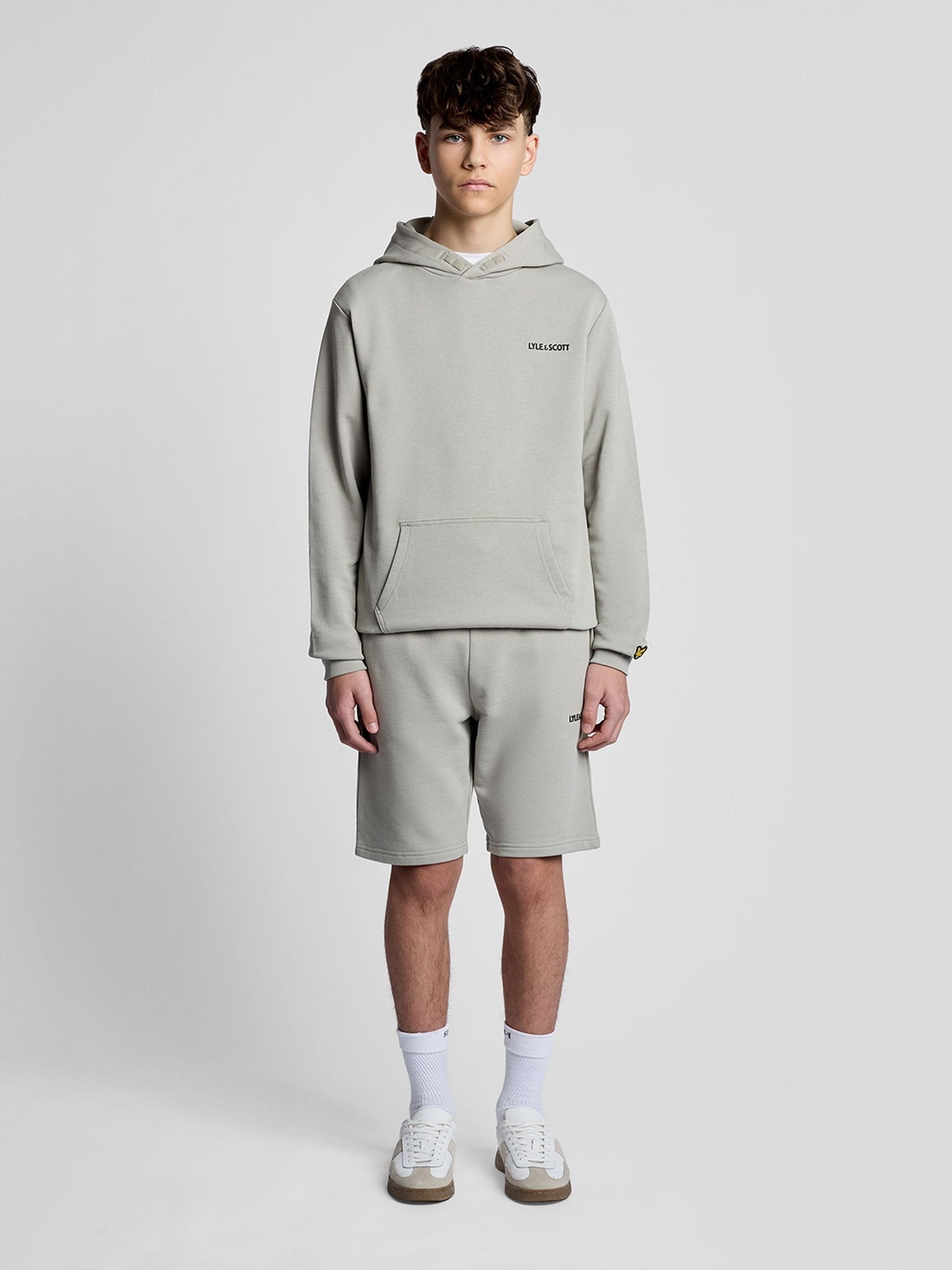 Dsiney Kidz - Lyle & Scott Grey Logo Print Hoodie image 2